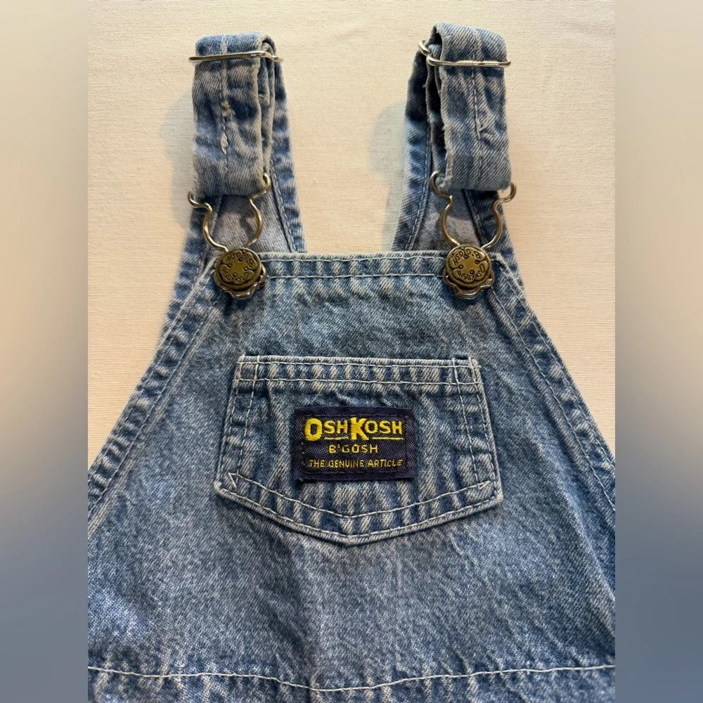 Oshkosh B'Gosh VTG Denim‎ Jean Overall Light Wash Size 24 Months